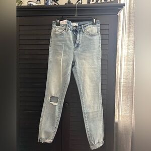 Light Blue Distressed Women's Jeans